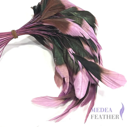 20cm Gradient Dyed Coque Feather - Pack of 5 Light Purple