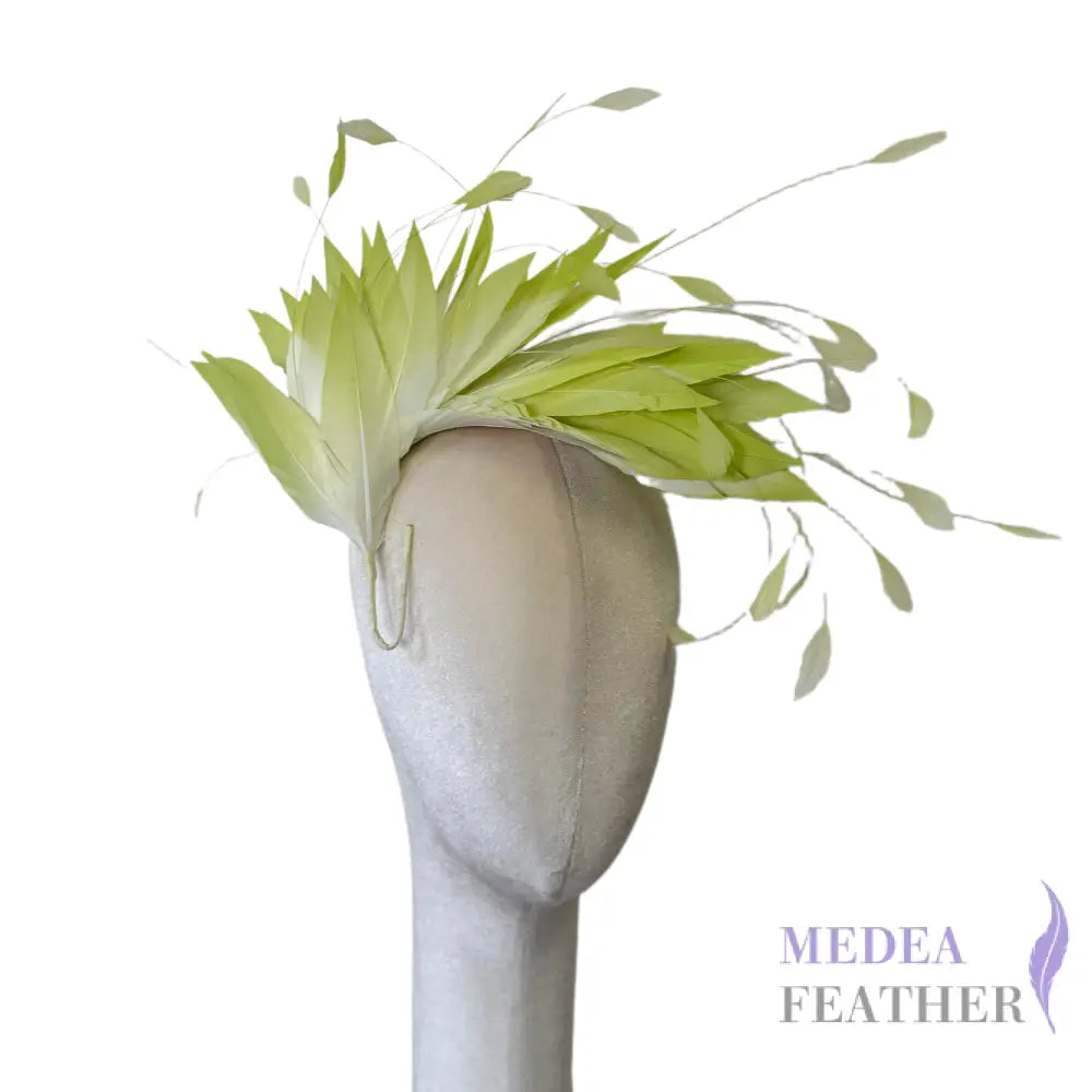 Gradient Goose and Coque Feather Mount FM304G - Green