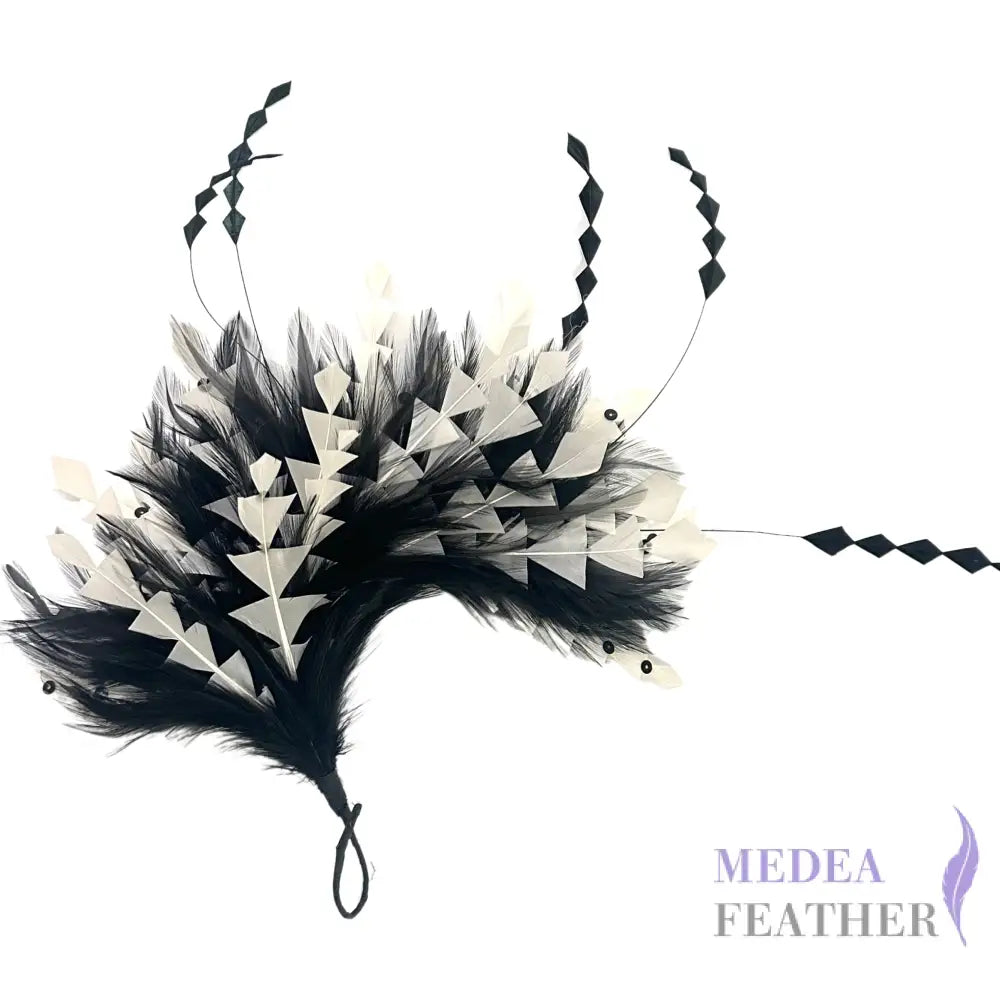 Hackle and Long Diamond Coque Feather Mount DS250620