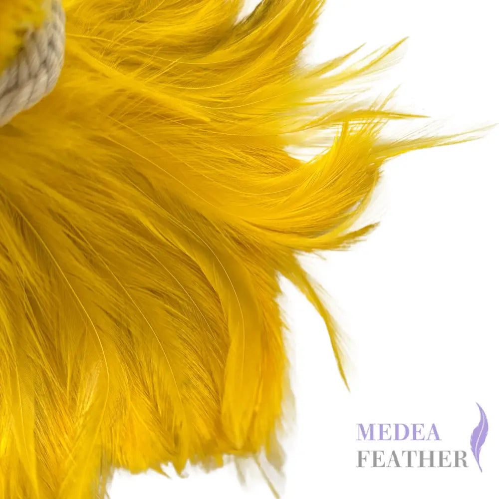 Hackle Feather 100 pcs - gold yellow