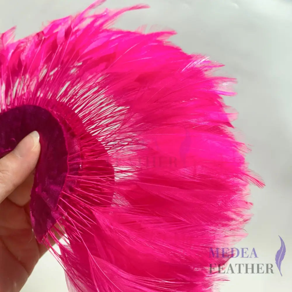 Hackle Feather Fan Custom - Please add text below