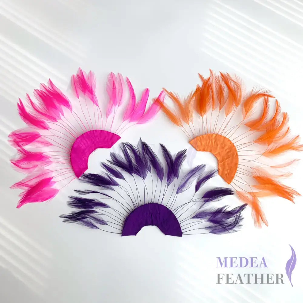 Hackle Feather Fan Custom - Please add text below