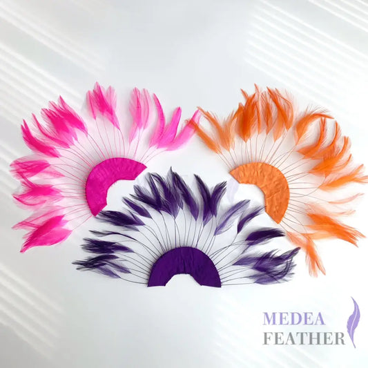 Hackle Feather Fan Custom - Please add text below