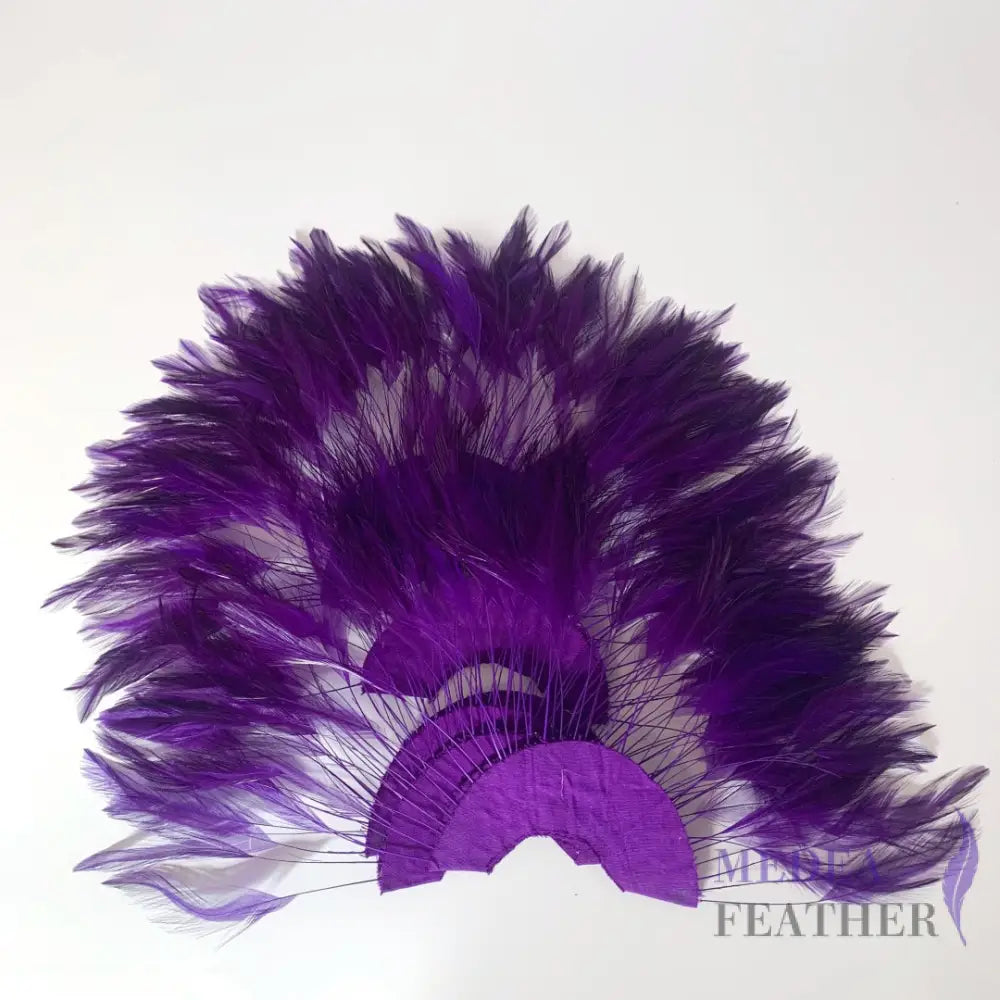 Hackle Feather Fan Custom - Please add text below