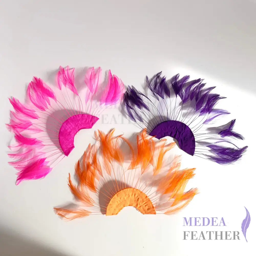 Hackle Feather Fan Custom - Please add text below