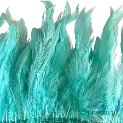 Hackle Feather Fringe Trim Aqua
