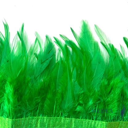 Hackle Feather Fringe Trim Emerald