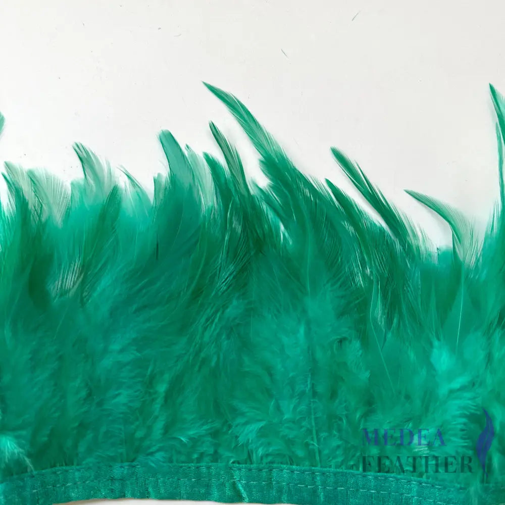 Hackle Feather Fringe Trim Green