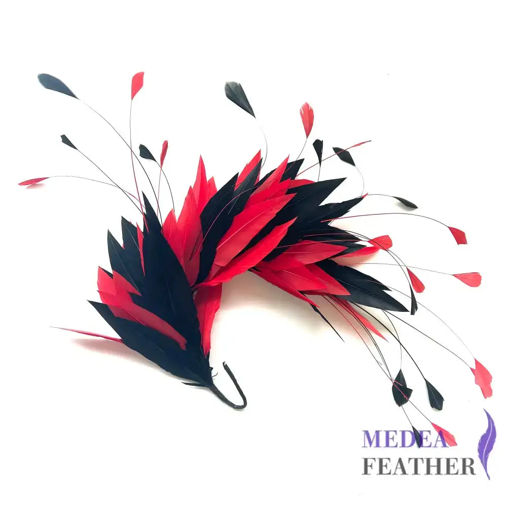 Goose & Coque Feather Hat Mount for Millinery & Fascinator Making - FM304 - #03 & #22