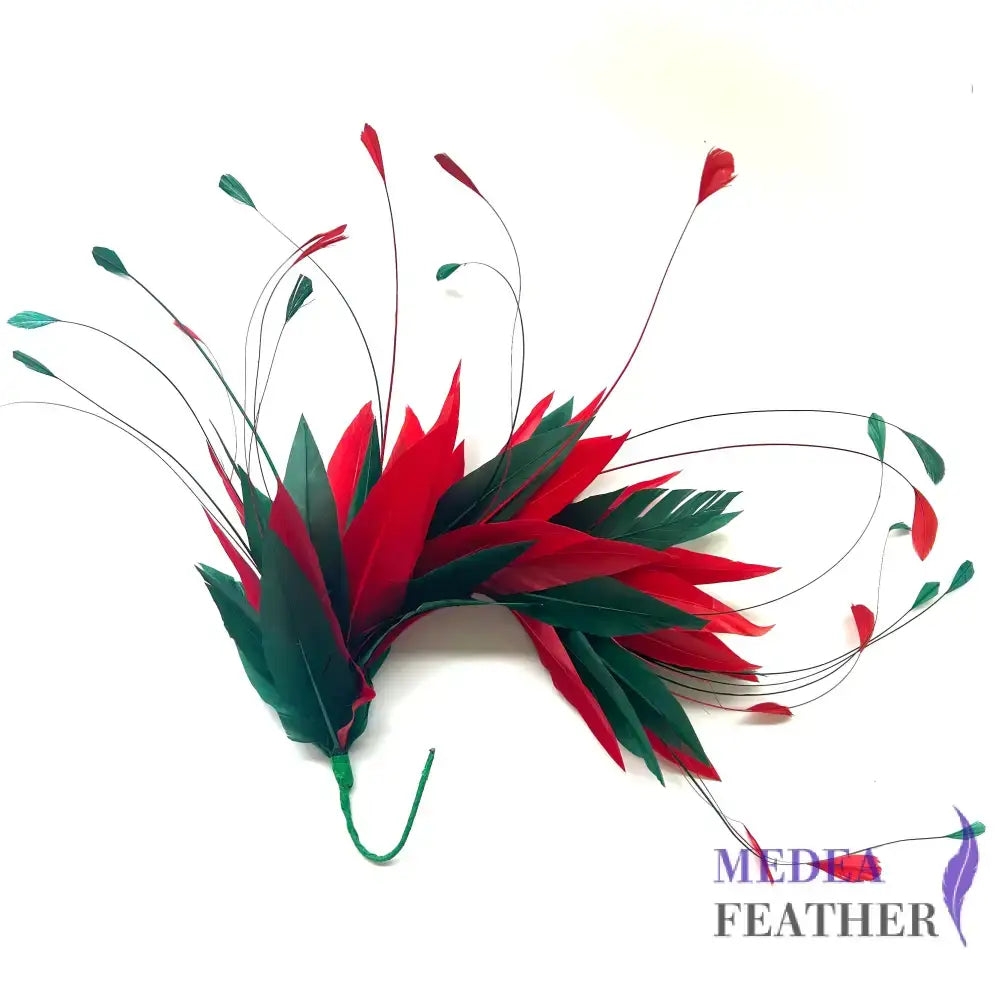 Goose & Coque Feather Hat Mount for Millinery & Fascinator Making - FM304 - #22 & #96