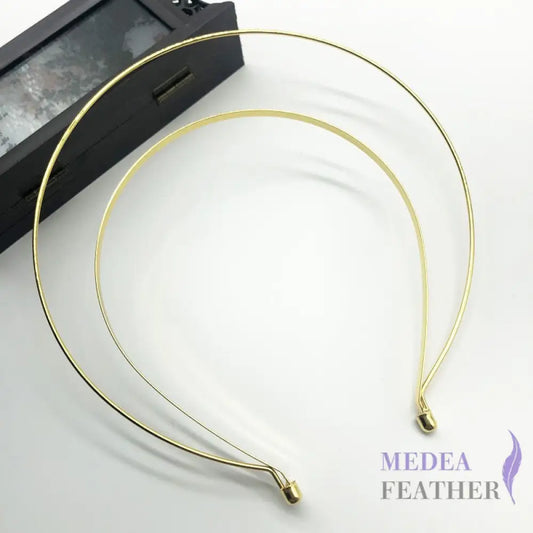 Halo Crown Metal Headband Frame Gold / 1 Piece