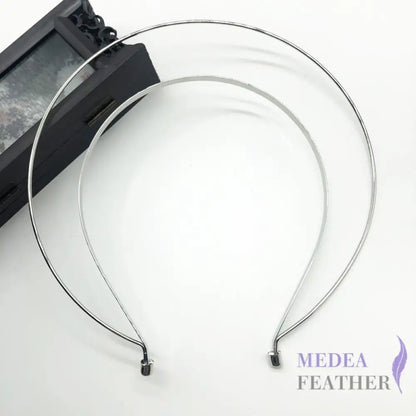 Halo Crown Metal Headband Frame Silver / 1 Piece