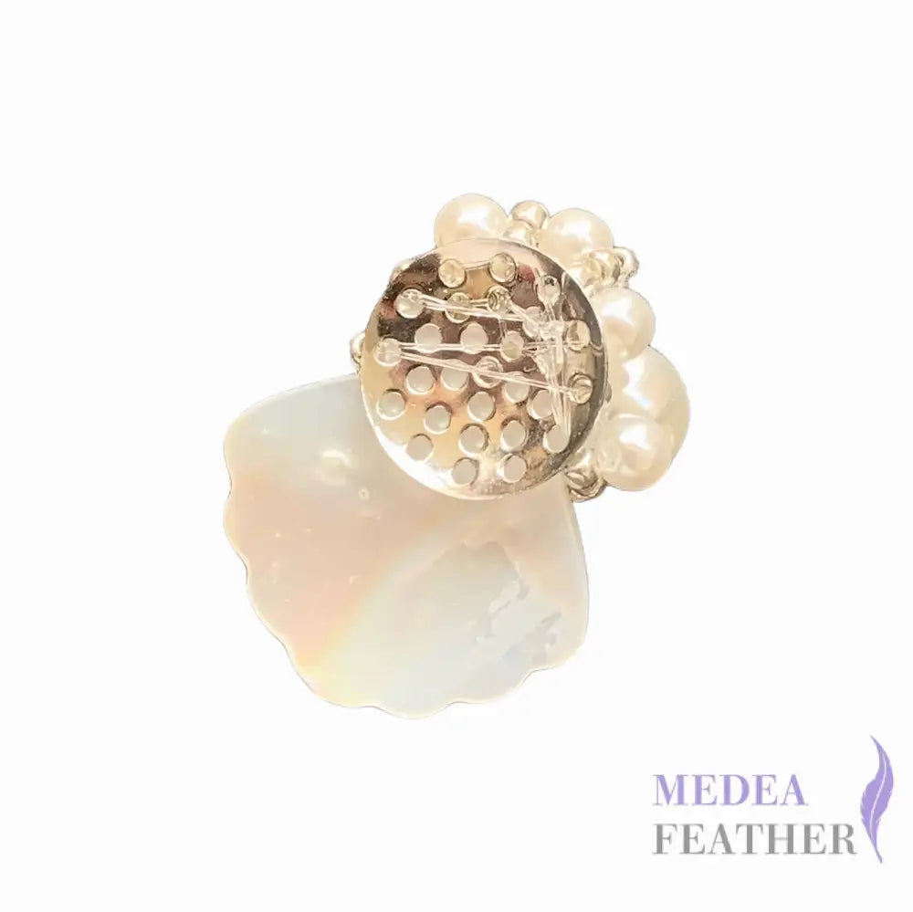 Handmade Beaded Pearl Shell Applique