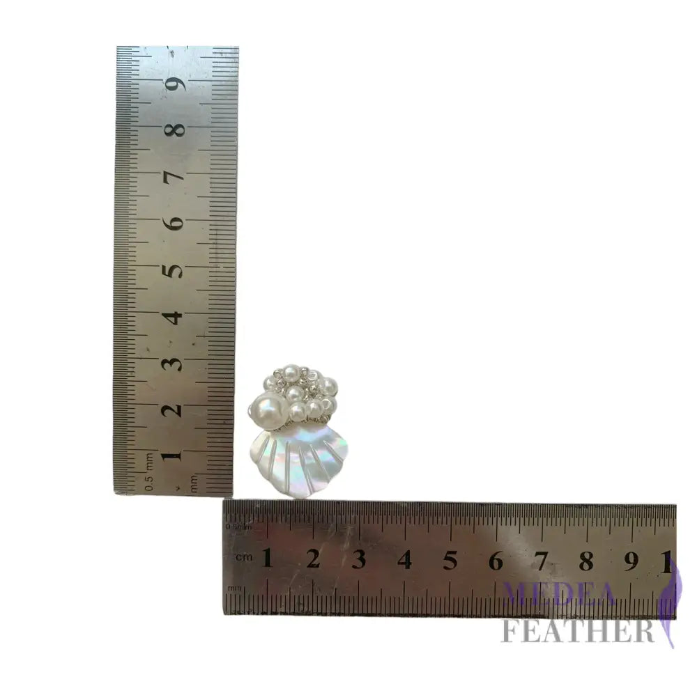Handmade Beaded Pearl Shell Applique