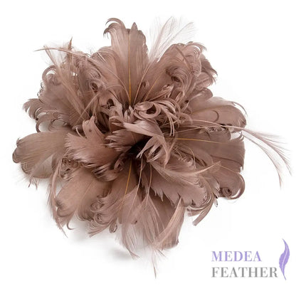 Handmade Curled Design Feather Flower Mount