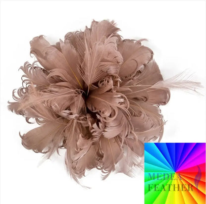 Handmade Curled Design Feather Flower Mount Custom - Please add text below