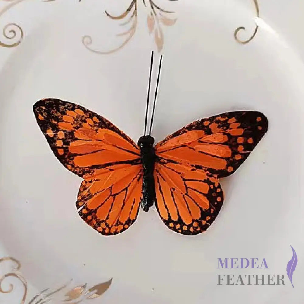 9cm wide Handmade Feather Butterflies