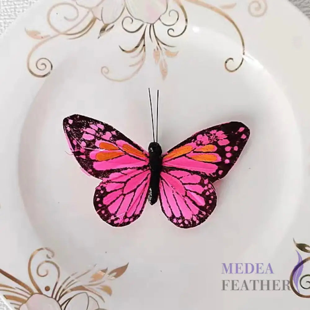 9cm wide Handmade Feather Butterflies