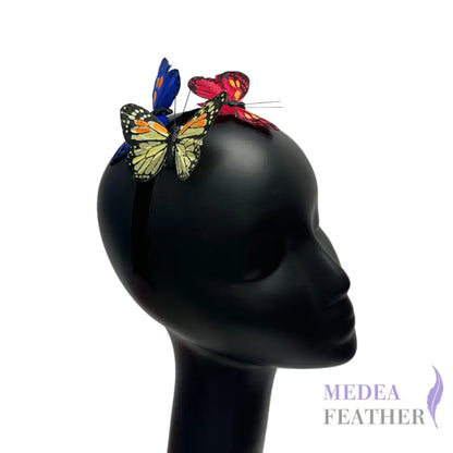 9cm wide Handmade Feather Butterflies