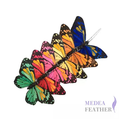 9cm wide Handmade Feather Butterflies Assorted