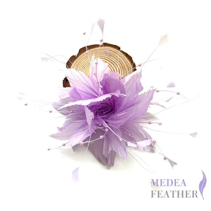 Handmade Feather Flower Mount DS250610 - #53 lilac