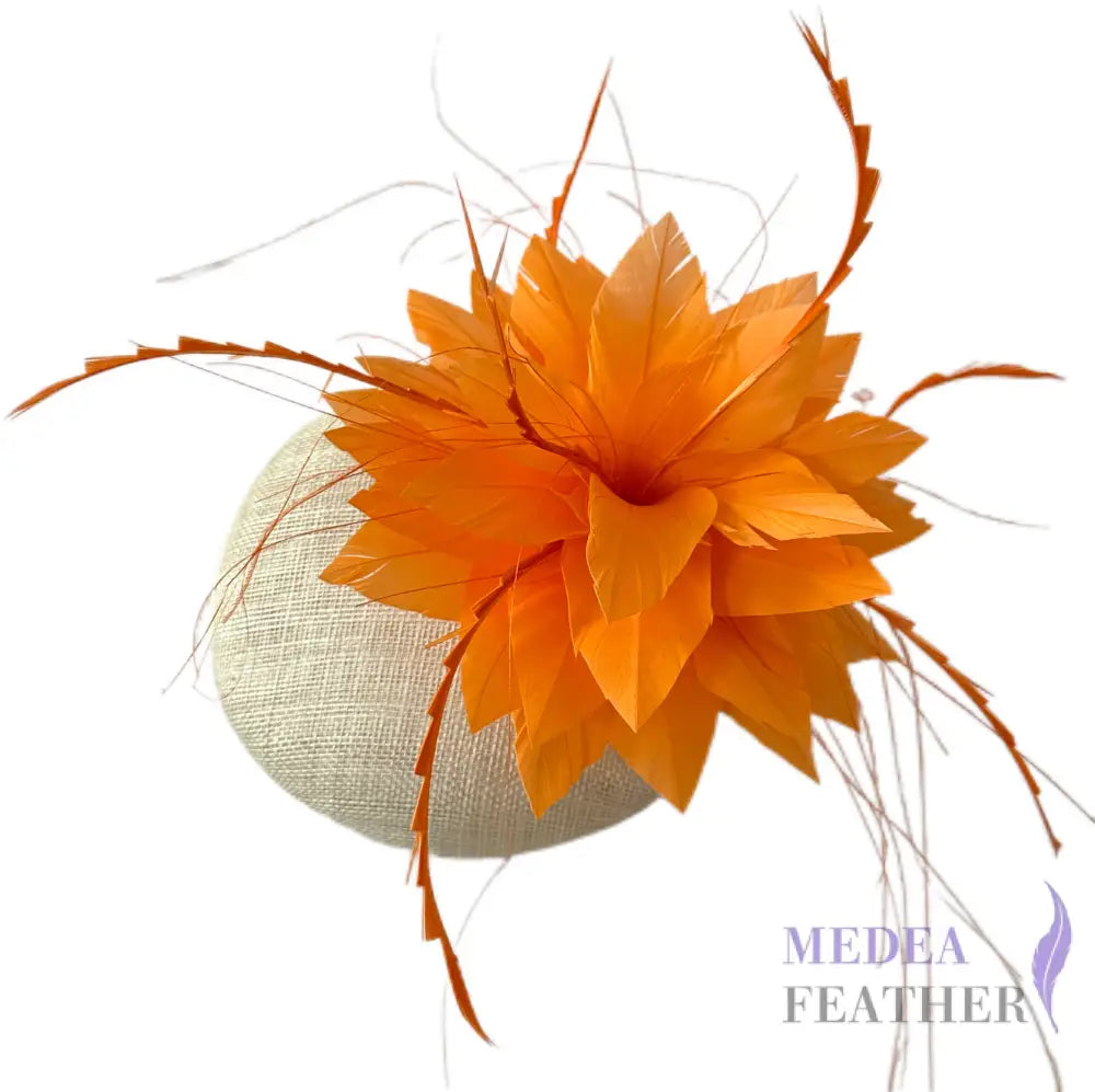 Handmade Goose Biot Feather Flower Mount FM070