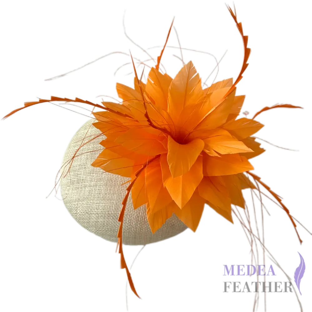 Handmade Goose Biot Feather Flower Mount FM070