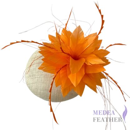 Handmade Goose Biot Feather Flower Mount FM070