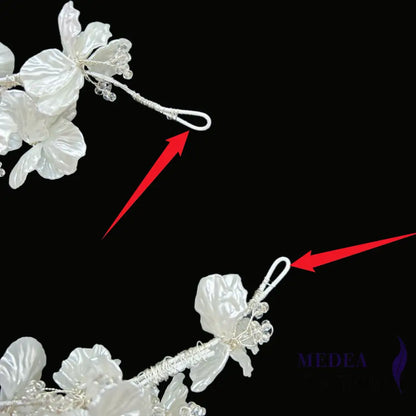 Handmade Shell Flower Headband Set 03 - White