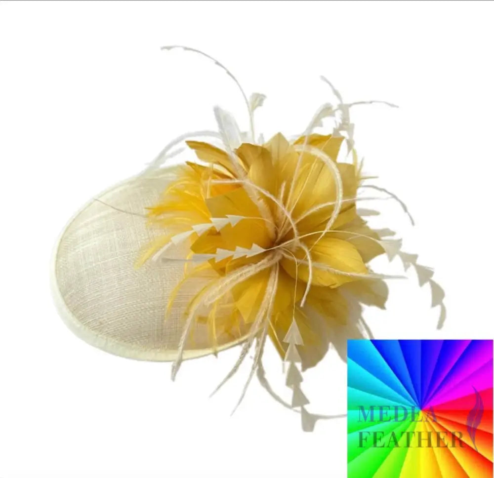 Handmade Zig Zag Coque Feather Flower Mount FM073 Custom - Please add text below