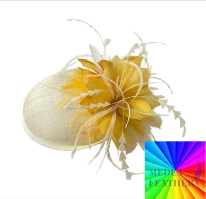 Handmade Zig Zag Coque Feather Flower Mount FM073 Custom - Please add text below