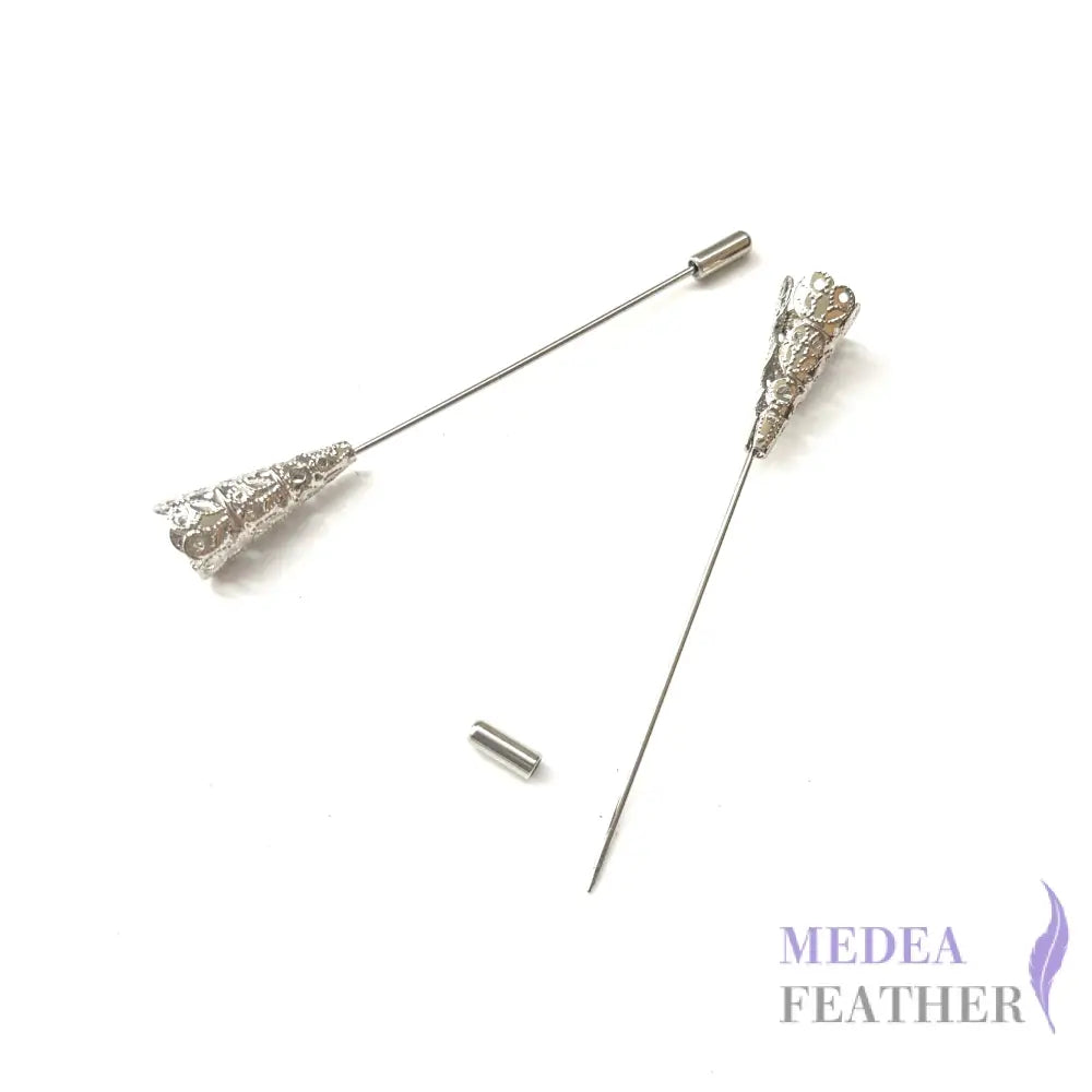 Hollow Copper Metal Brooch Accessories-Pack of 10 10cm Silver