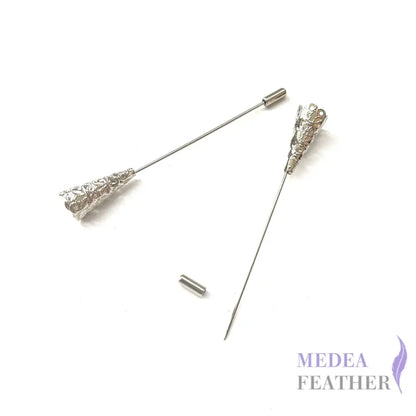 Hollow Copper Metal Brooch Accessories-Pack of 10 10cm Silver