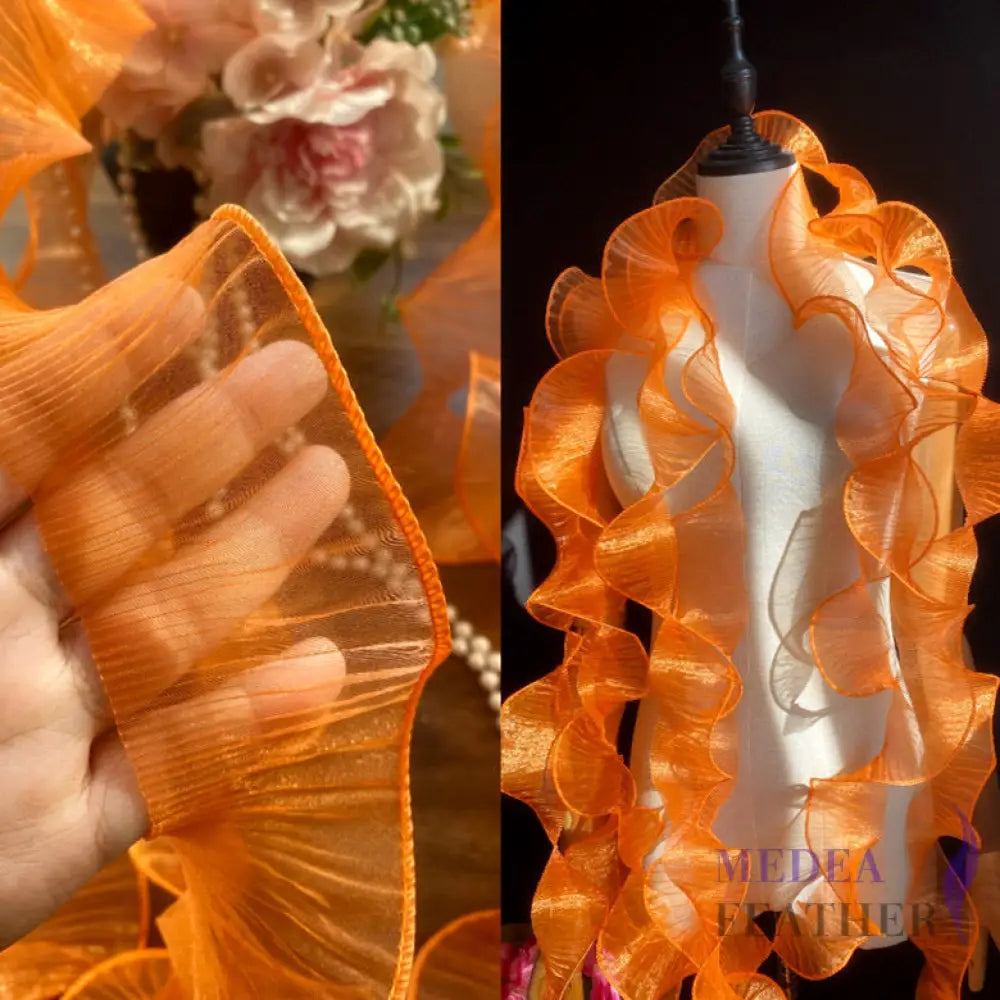 Iridescent Gradient Transparent Organza Fabric-1 Meter