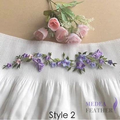 Iron on Flower Leaf Vines Butterflies Embroidery Applique EA01 2