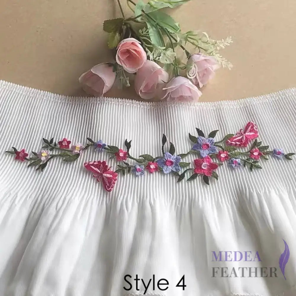 Iron on Flower Leaf Vines Butterflies Embroidery Applique EA01 4