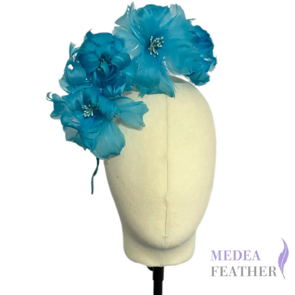 Large Curled Goose Feather Flower Millinery Hat Mount FM050 Custom