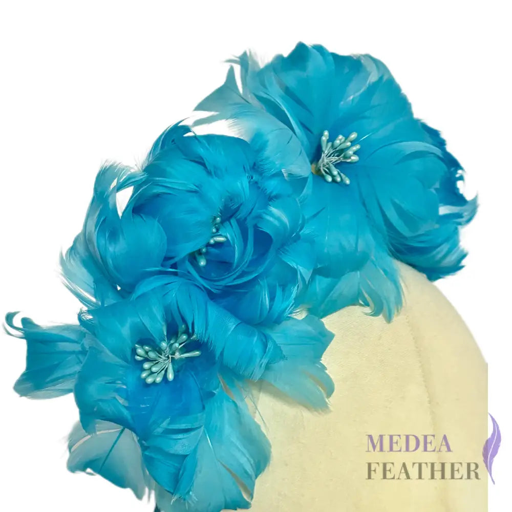 Large Curled Goose Feather Flower Millinery Hat Mount FM050 Custom