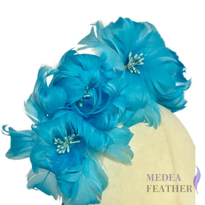 Large Curled Goose Feather Flower Millinery Hat Mount FM050 Custom