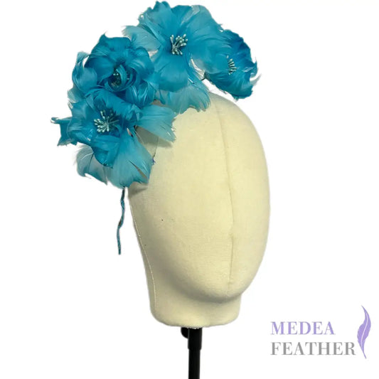 Large Curled Goose Feather Flower Millinery Hat Mount FM050 Custom