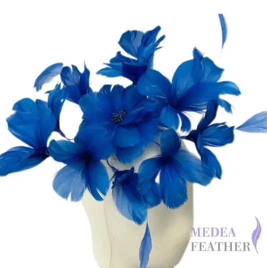 Large Surrounded Feather Flower Set for Millinery & Hat Decoration - DS250606