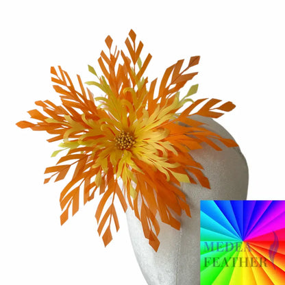 Leaf Vein Shape Goose Feather Flower- DS26081701 - Custom-please add text below