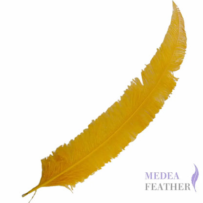 Long Clipped Ostrich Feather Plume 55-60cm - #25saffron