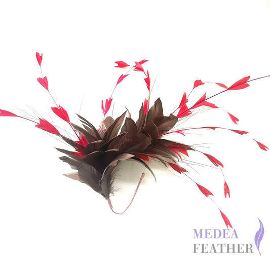 Long Goose & Coque Feather Flower Mount