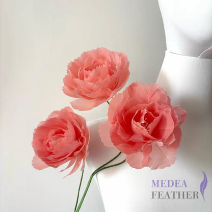 Long-Stemmed Feather Flower Bud Flower Spray FG260913 - Feather flower spray (3 flowers included) / Custom - Please add