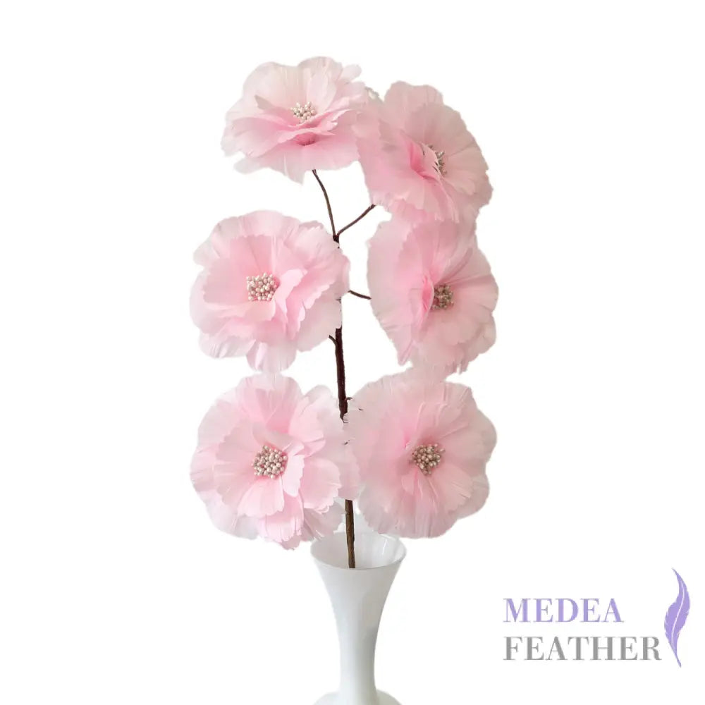 Long-Stemmed Six Feather Flower Round Edge Flower Spray FG260710