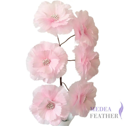 Long-Stemmed Six Feather Flower Round Edge Flower Spray FG260710 - #47 baby pink