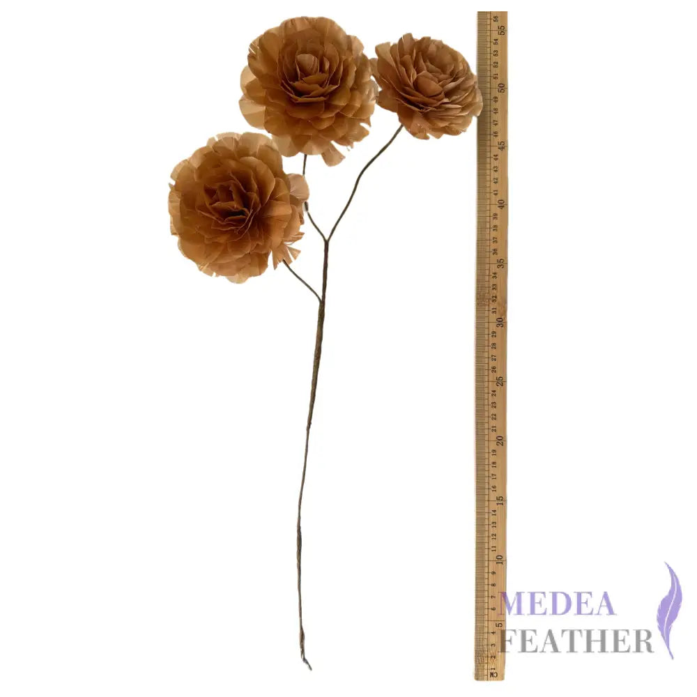 Long-Stemmed Three Small Feather Flower Rose Bud Spray FG26050C