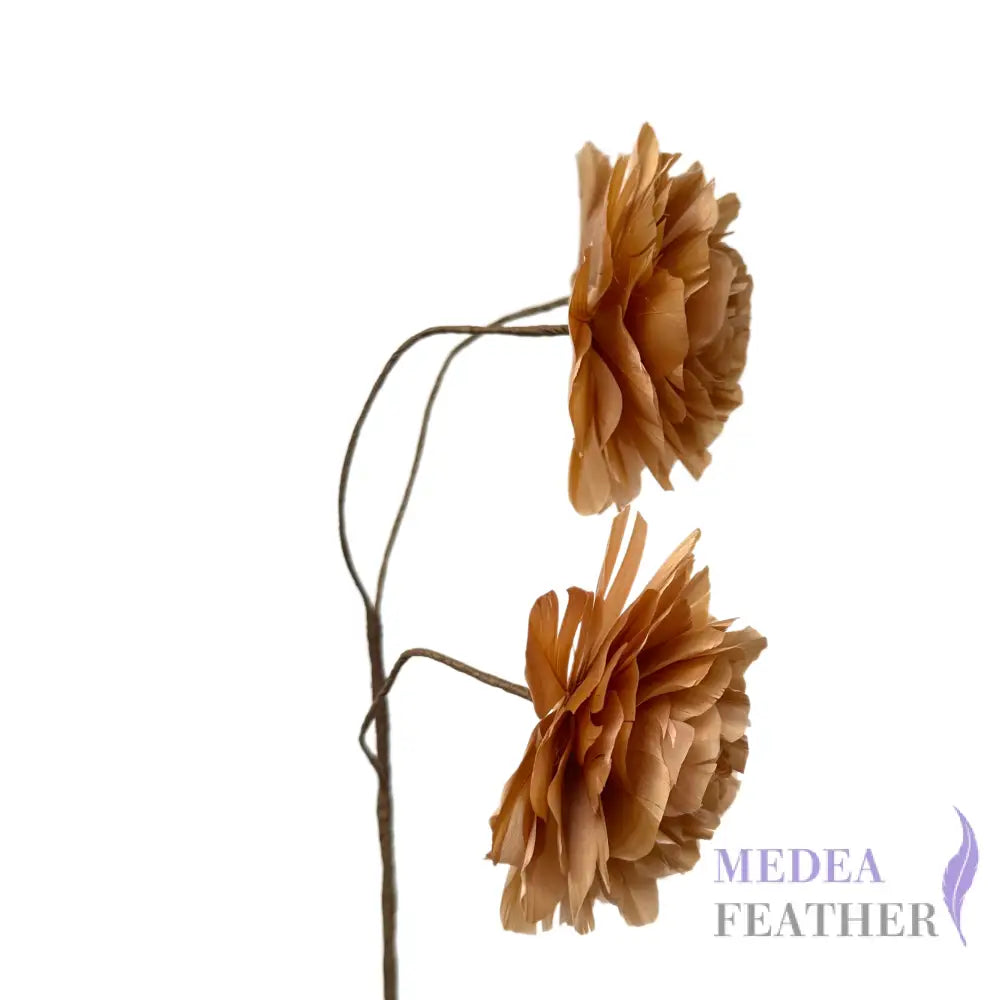 Long-Stemmed Three Small Feather Flower Rose Bud Spray FG26050C