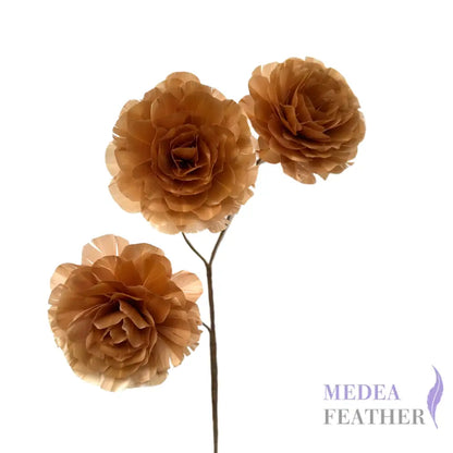 Long-Stemmed Three Small Feather Flower Rose Bud Spray FG26050C